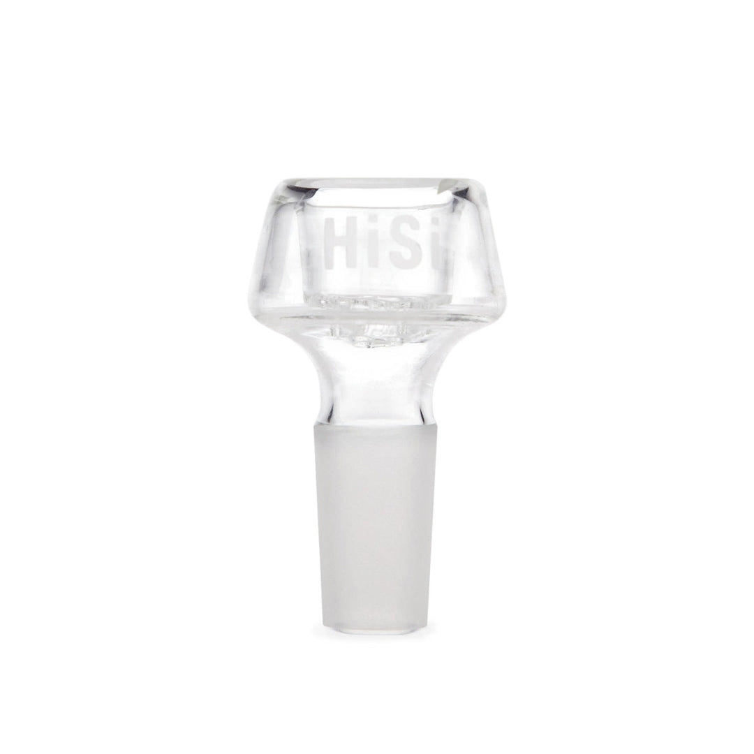 HiSi 14mm Male Drain Bowl — slide bowl with built-in drain holes for clean ash management on water pipes