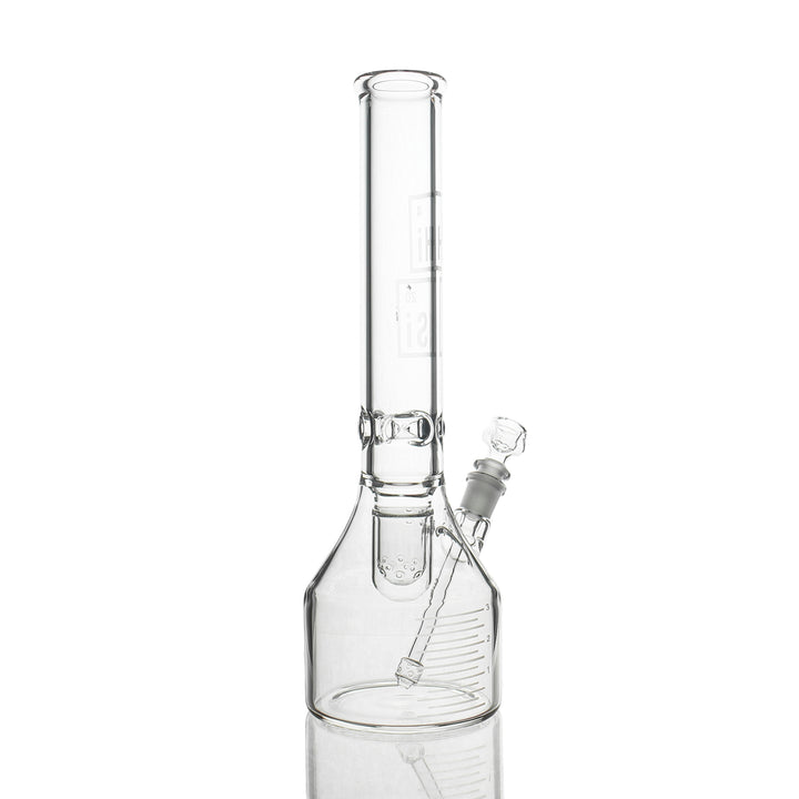 HiSi Glass 15 inch Double U Perc Beaker side view