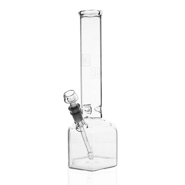 HiSi Glass 15 inch Hexagon 50x5mm bong with 14mm female joint