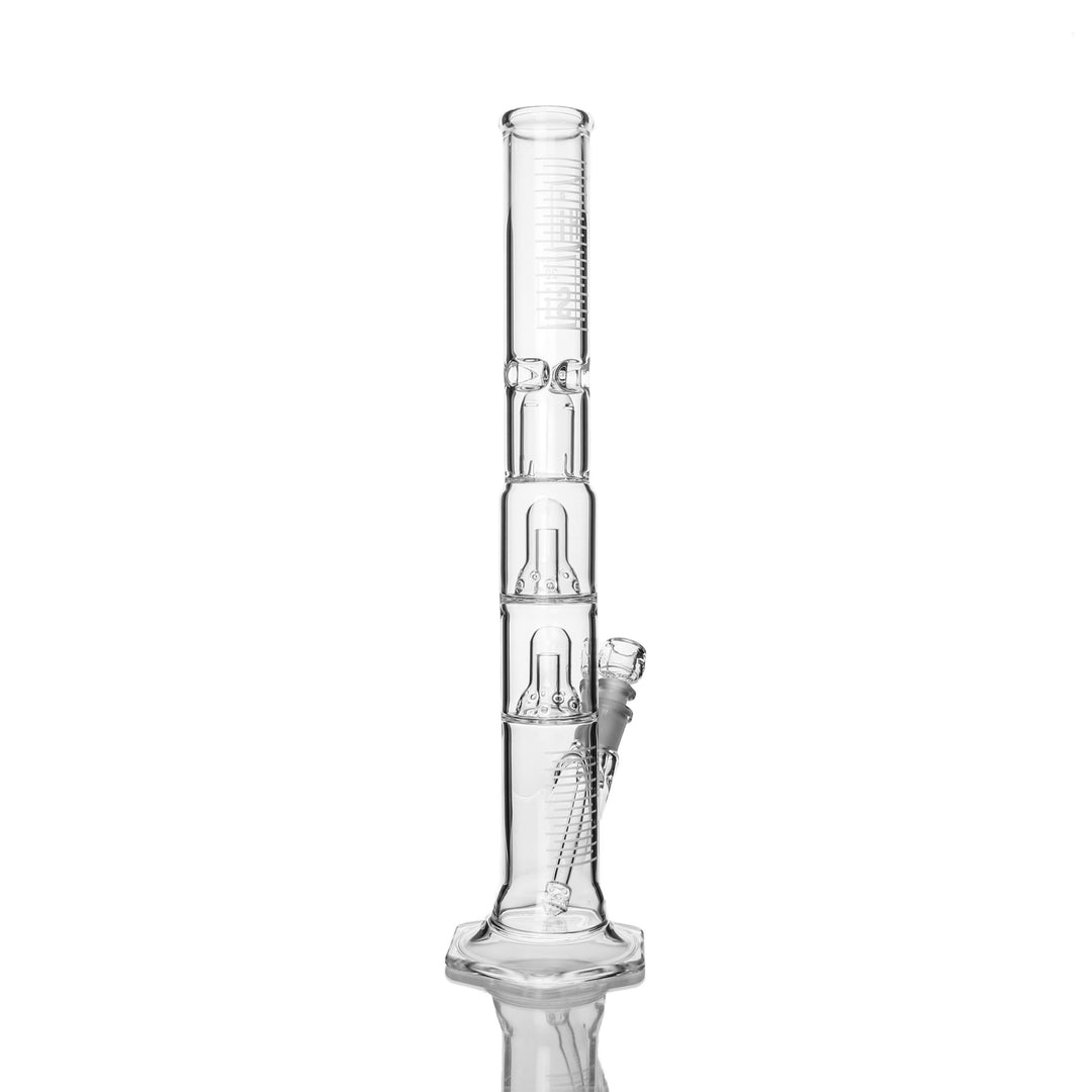 HiSi 16in Jr Triple Bell Perc 2.0 Straight 44x4mm — alternate angle showing bell percs