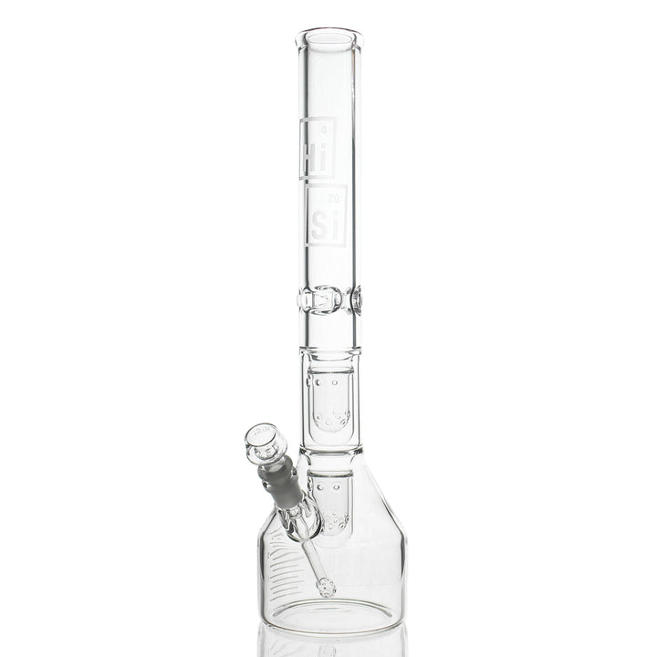 HiSi Glass 18 inch Triple U Perc Beaker 50x5mm bong with 14mm female joint