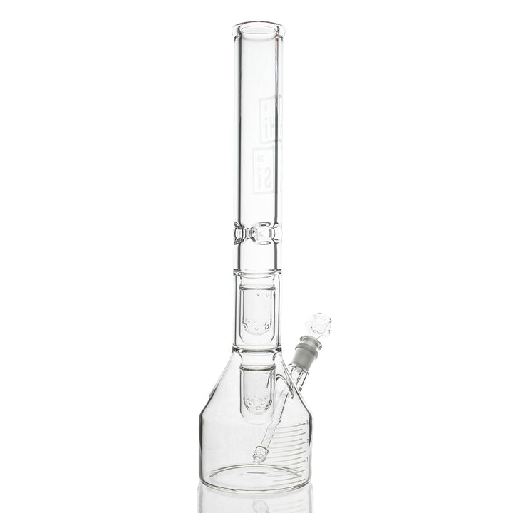 HiSi Glass 18 inch Triple U Perc Beaker side view