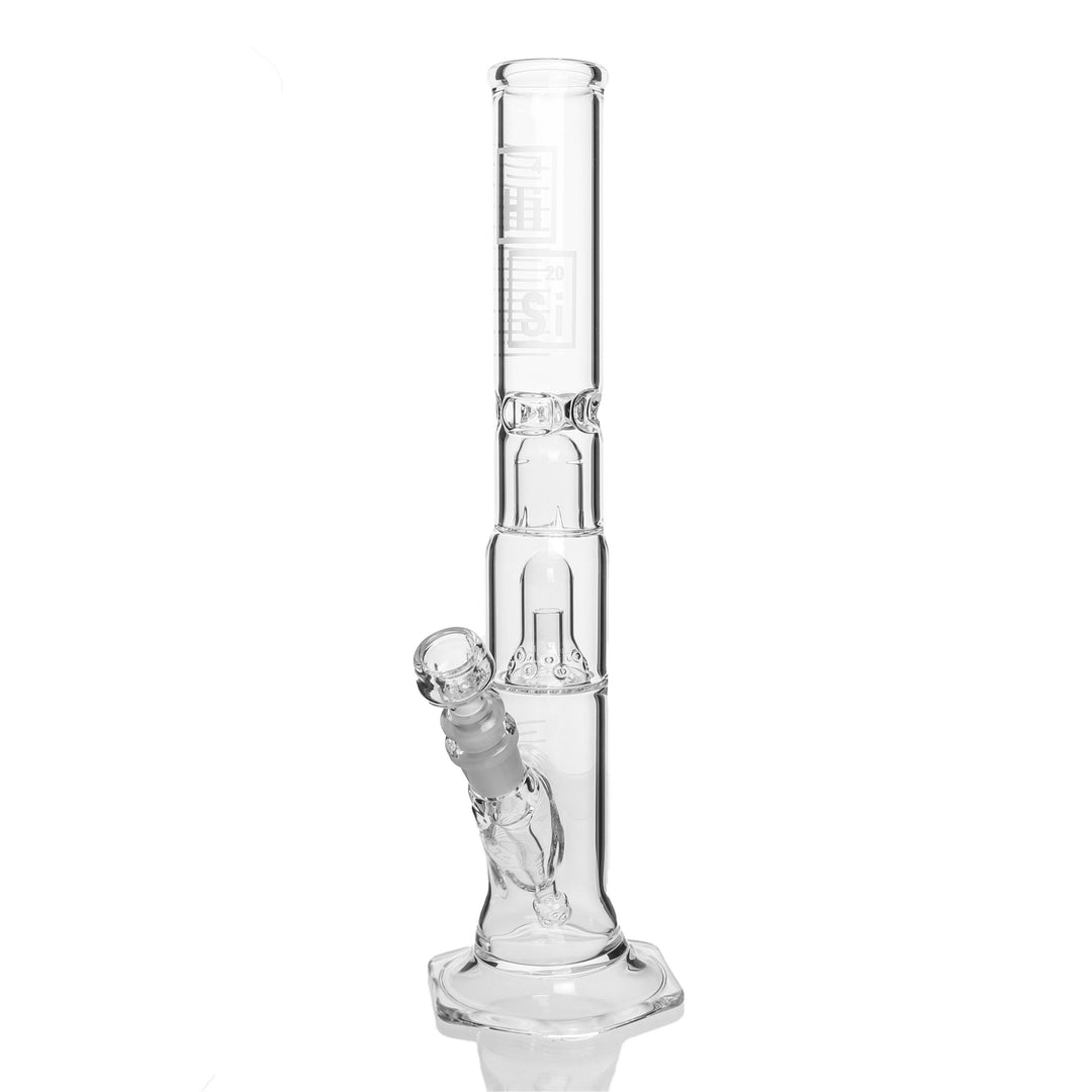 HiSi Glass 19 inch Double Bell Perc 2.0 Straight Tube 50x5mm bong with 14mm female joint