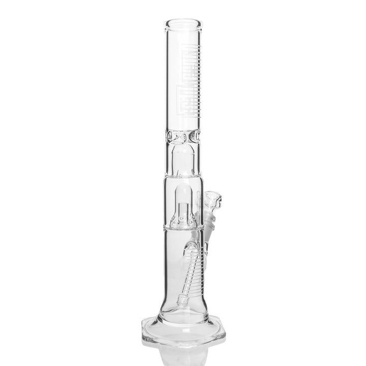 HiSi Glass 19 inch Double Bell Perc Straight side view