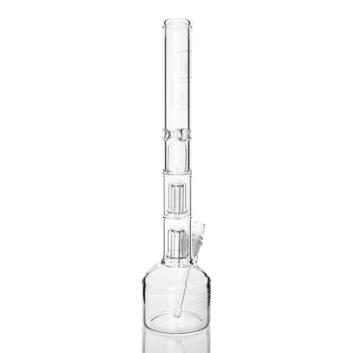 HiSi Glass 21 inch Triple Mushroom Perc Beaker side view