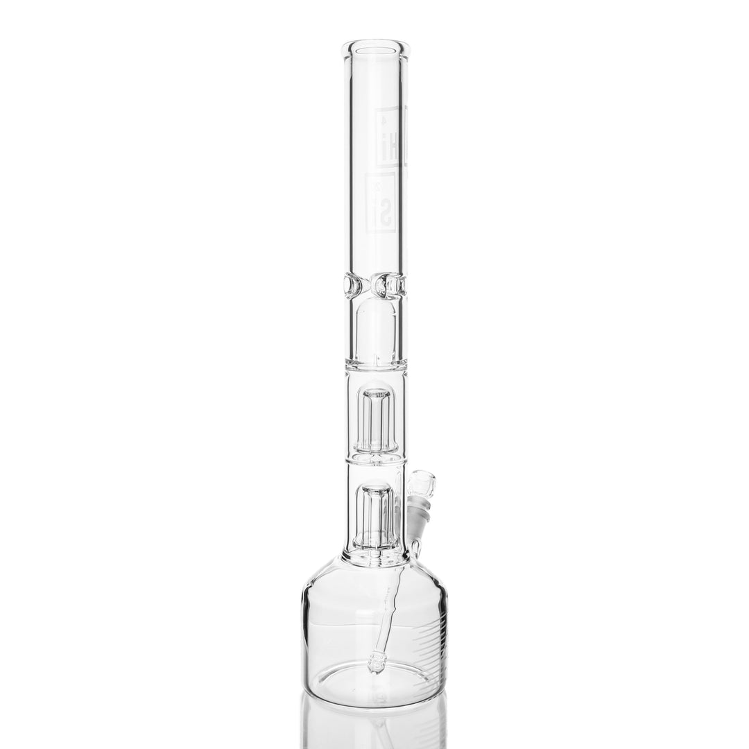 HiSi Glass 21 inch Triple Mushroom Perc Beaker side view