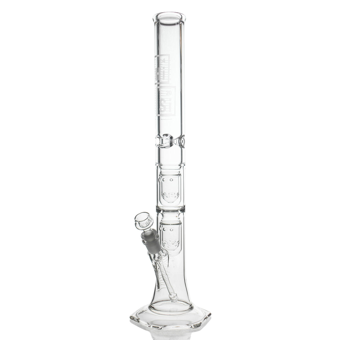 HiSi 21in Triple U Perc Straight Tube — 50x5mm thick borosilicate bong with triple U-shaped percolators