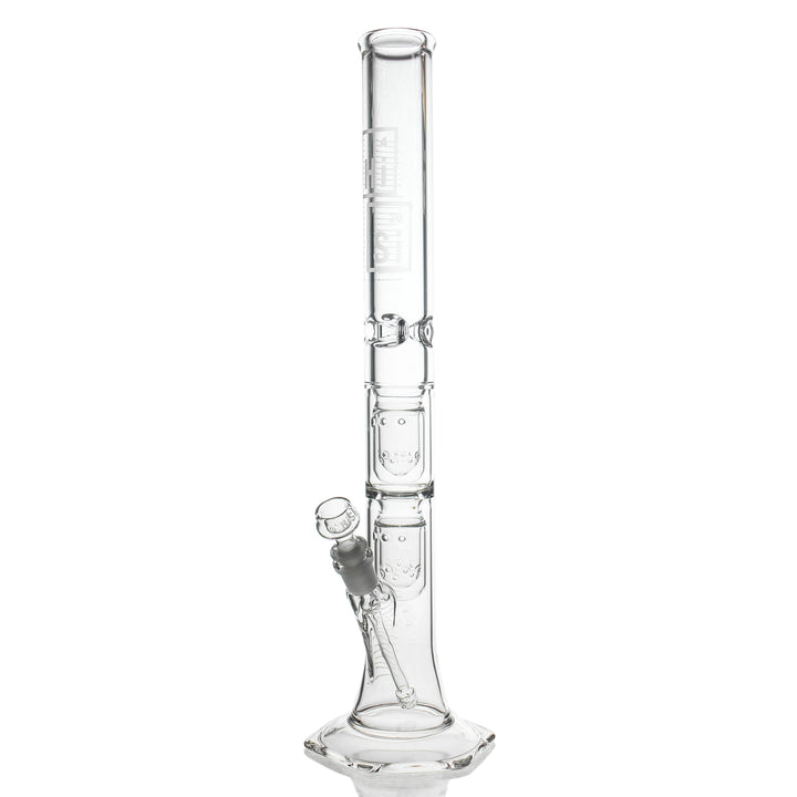 HiSi 21in Triple U Perc Straight Tube — 50x5mm thick borosilicate bong with triple U-shaped percolators