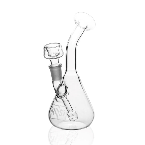 HiSi Glass 6 inch Mini Beaker Bent neck bong with 14mm female joint