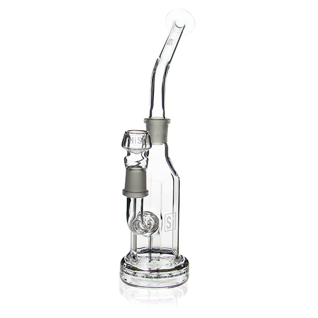 HiSi Glass 7 inch Stemless Hex Geyser bong with 18mm male joint