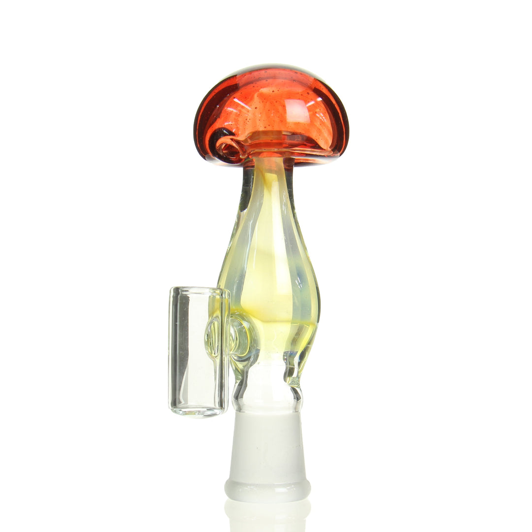 Hitman Glass 18mm Belly Button Dome Fume Mushroom (01) — fumed mushroom belly button 18mm vapor dome, hero shot