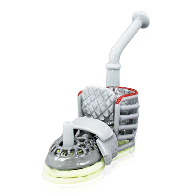 Hoobs Glass Nike Air Yeezy 2 Right Shoe Bong Rig UV-reactive with 14mm male joint