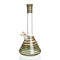 Vaso de precipitados HVY Glass de 32 mm y 12 pulgadas, color naranja y verde