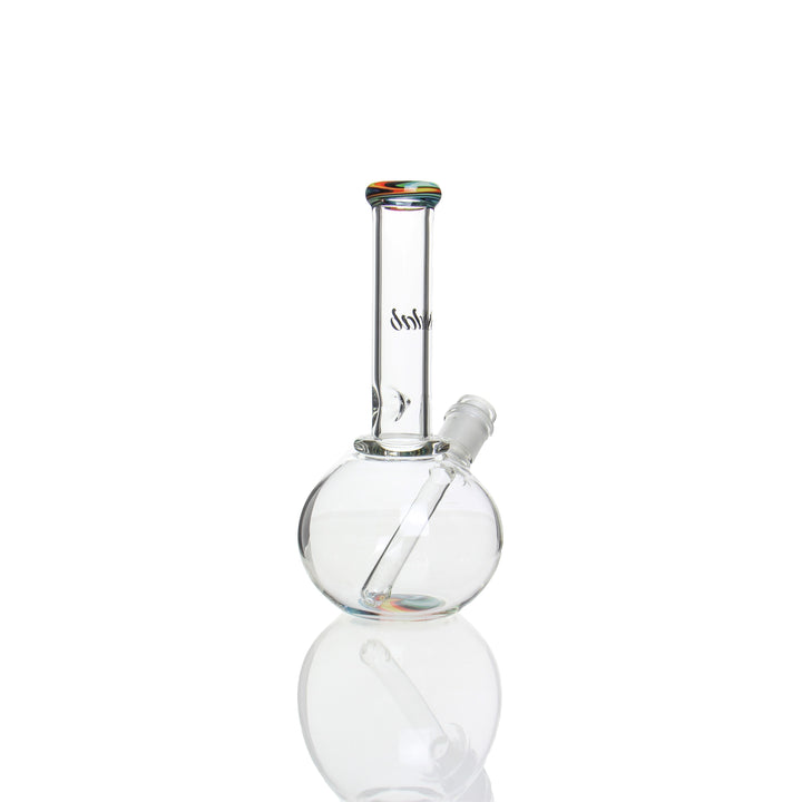 iDab Glass 9in Bubble Beaker Fire and Ice — Fire and Ice bubble beaker from alternate angle