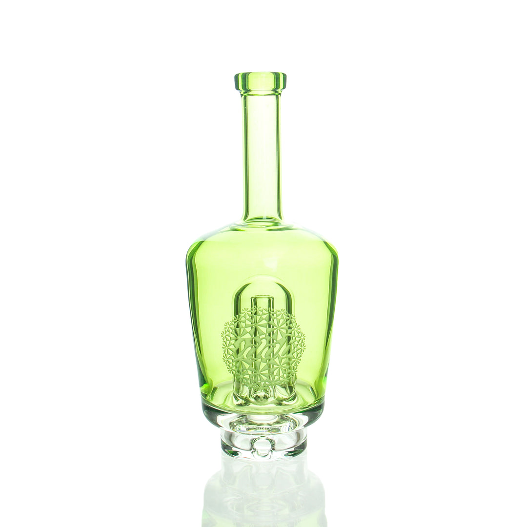 iDab Hennessy Carta Attachment Green — Hennessy bottle-shaped glass attachment for Focus V Carta in green