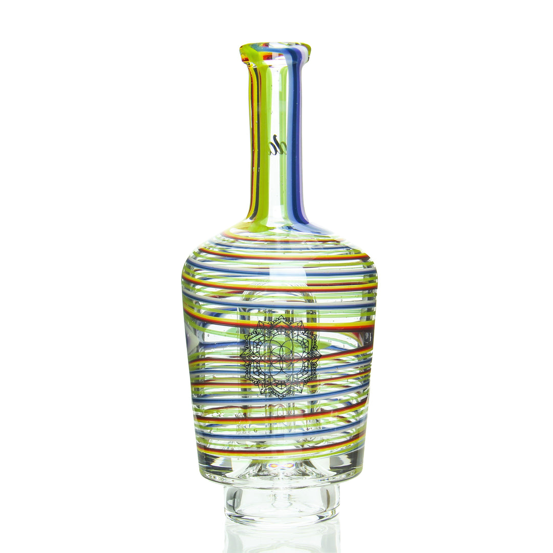 iDab Hennessy Carta Attachment Rainbow Linework — Hennessy bottle-shaped Focus V Carta attachment with rainbow linework