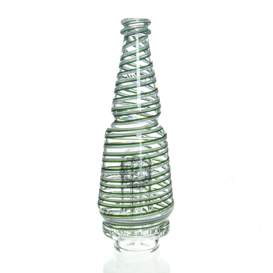 iDab Modelo Carta Attachment Swirl — Modelo bottle-shaped glass attachment for Puffco Peak with swirl colorway