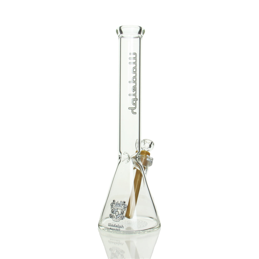 Illadelph Glass 45mm Beaker White Label — White Label 45mm beaker from alternate angle