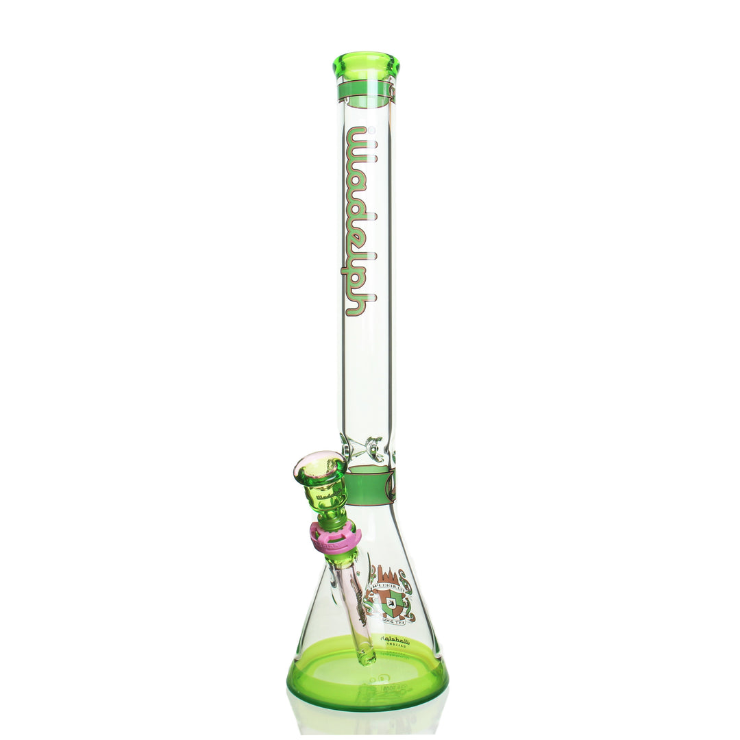 Illadelph Glass 7mm Tall Beaker Signature Series Watermelon — 7mm thick tall beaker bong in Signature Series Watermelon
