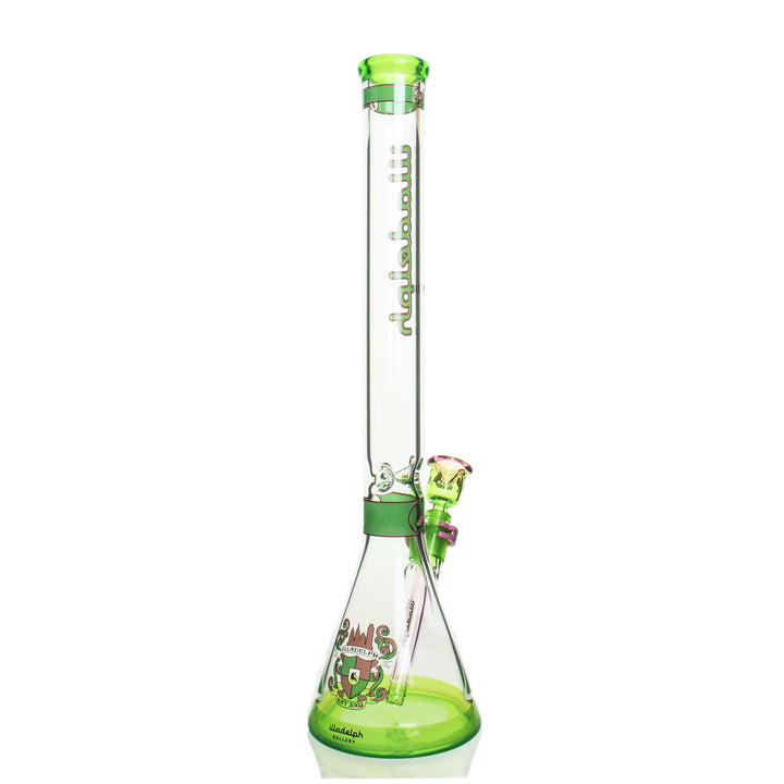 Illadelph Glass 7mm Tall Beaker Signature Series Watermelon — Signature Series Watermelon 7mm tall beaker from alternate angle
