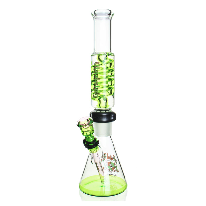 Illadelph Medium Coil Watermelon — medium coil-perc bong in watermelon colorway