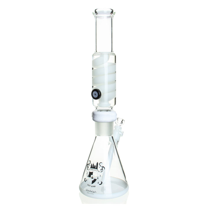 Illadelph Medium Coil White with Straight Extension — white medium coil with extension from alternate angle