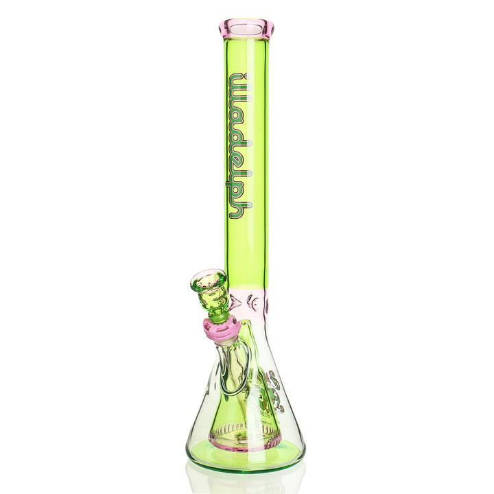 Illadelph Signature Series Collins Beaker Watermelon — Signature Series Collins beaker bong in watermelon colorway