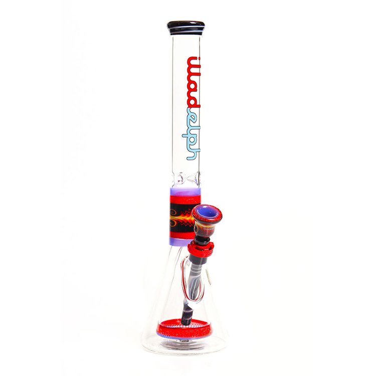 Illadelph Glass Worked Collins Beaker Bi-Polar with Crushed Opal — Worked Collins beaker in Bi-Polar with crushed opal