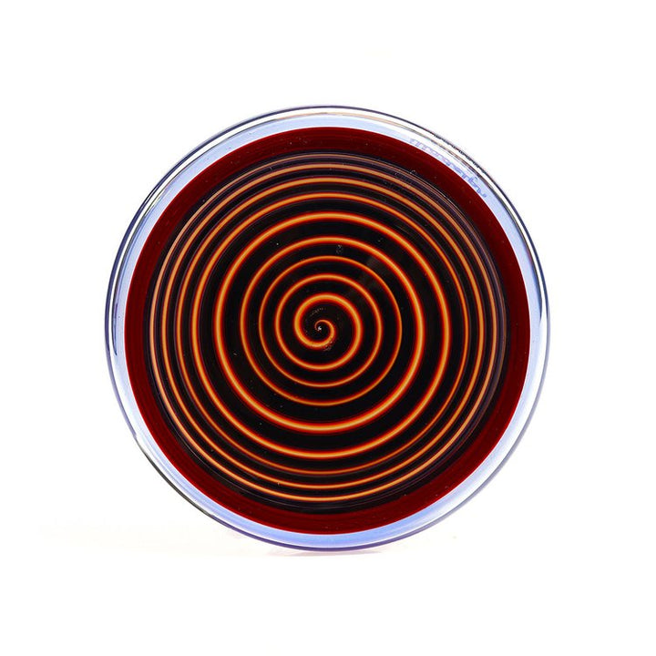 Illadelph Glass Worked Medium Beaker Bi-Polar Red and Blue — Bi-Polar red and blue beaker base view