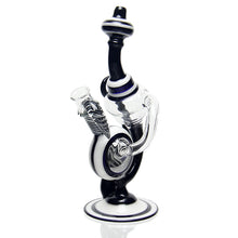 Load image into Gallery viewer, Wyoming Mofo - Recycler Bubbler - Black &amp; White