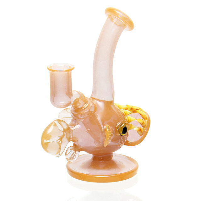 Wyoming Mofo glass - Mini Angler rig Bubbler - Peach