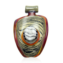 Load image into Gallery viewer, Cowboy Glass x Gemini Andy - Cowboy Hat Pendant - Tan &amp; Amber Purple