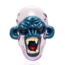 Load image into Gallery viewer, Coyle Condenser Glass Monkey Head Pendant - Peacock &amp; Purple Rain