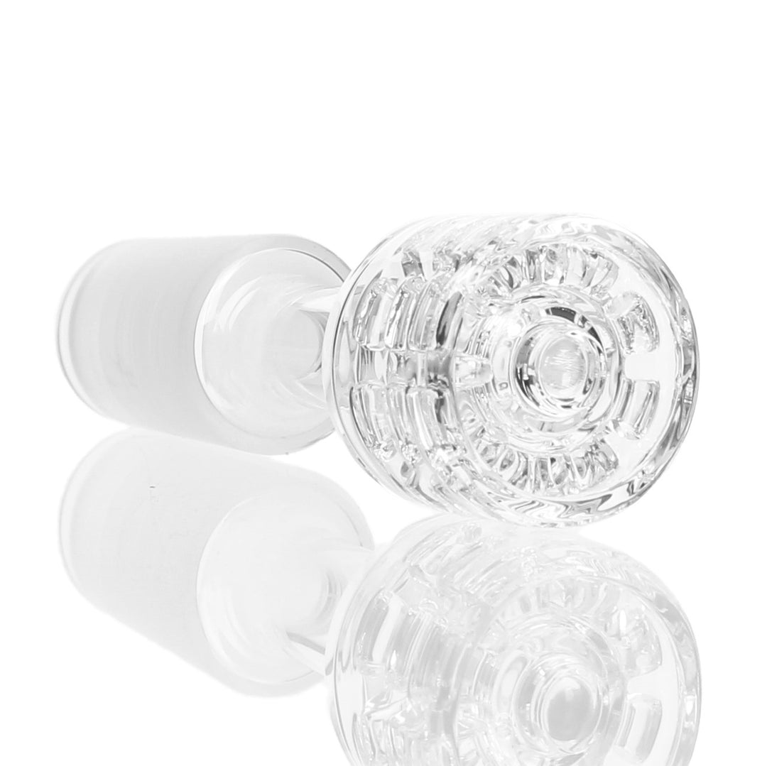 J-Red 14mm Male Triple Stack Diamond Knot — 14mm diamond knot banger shown from alternate angle