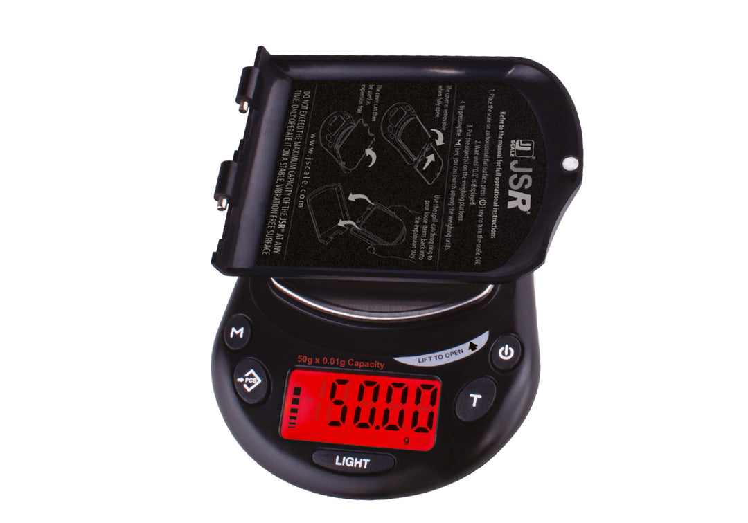 J Scale JSR50 pocket scale — small portable milligram scale for precise everyday weighing