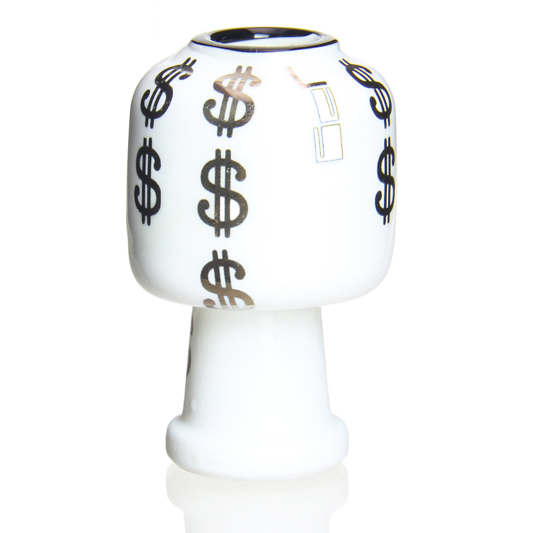 JAG 14mm Art Deco Dome Cash — heady glass slide dome with art deco cash bill design