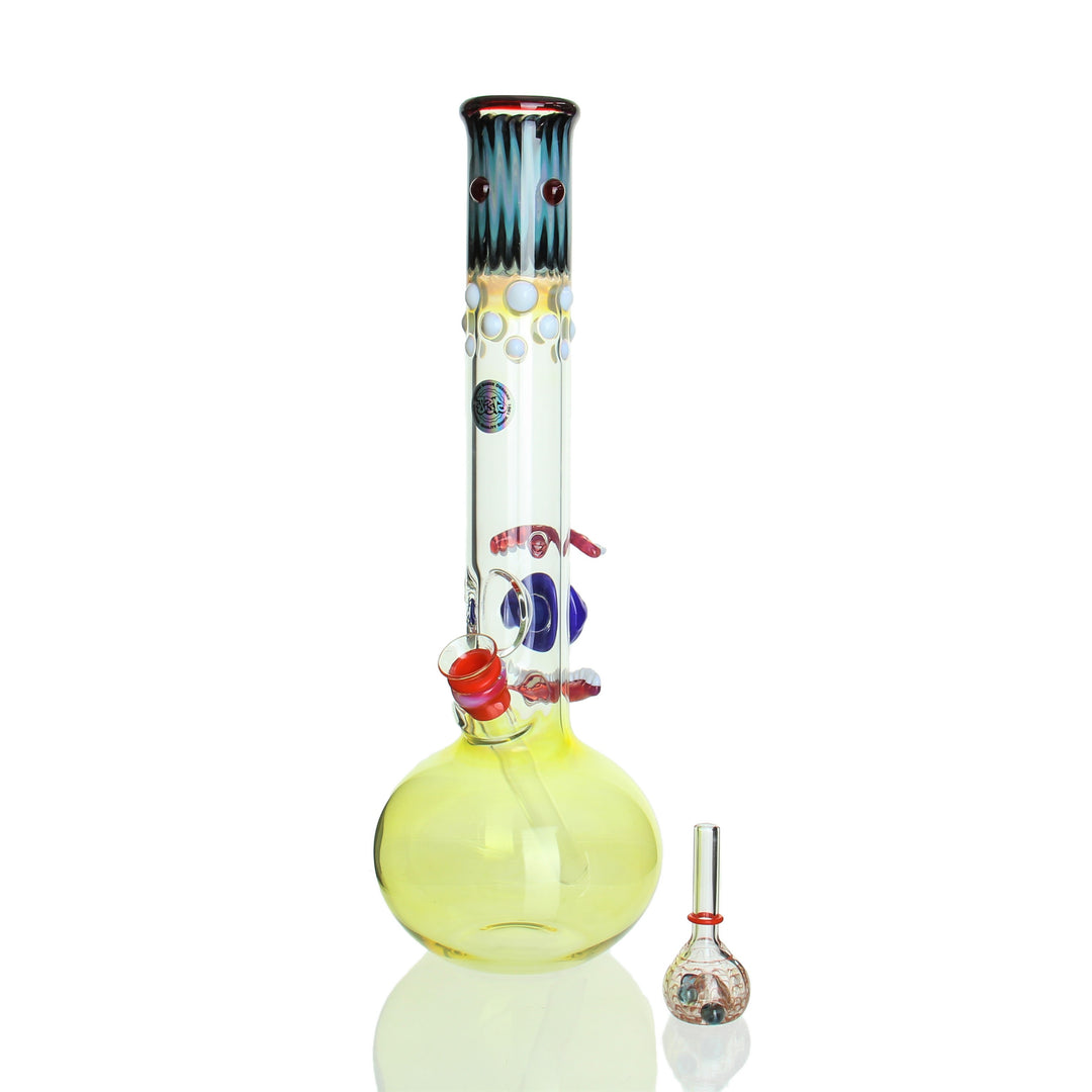 Jerome Baker Designs Limited Edition Bubble Beaker All Seeing Eye — bubble base beaker bong with eye artwork, hero shot