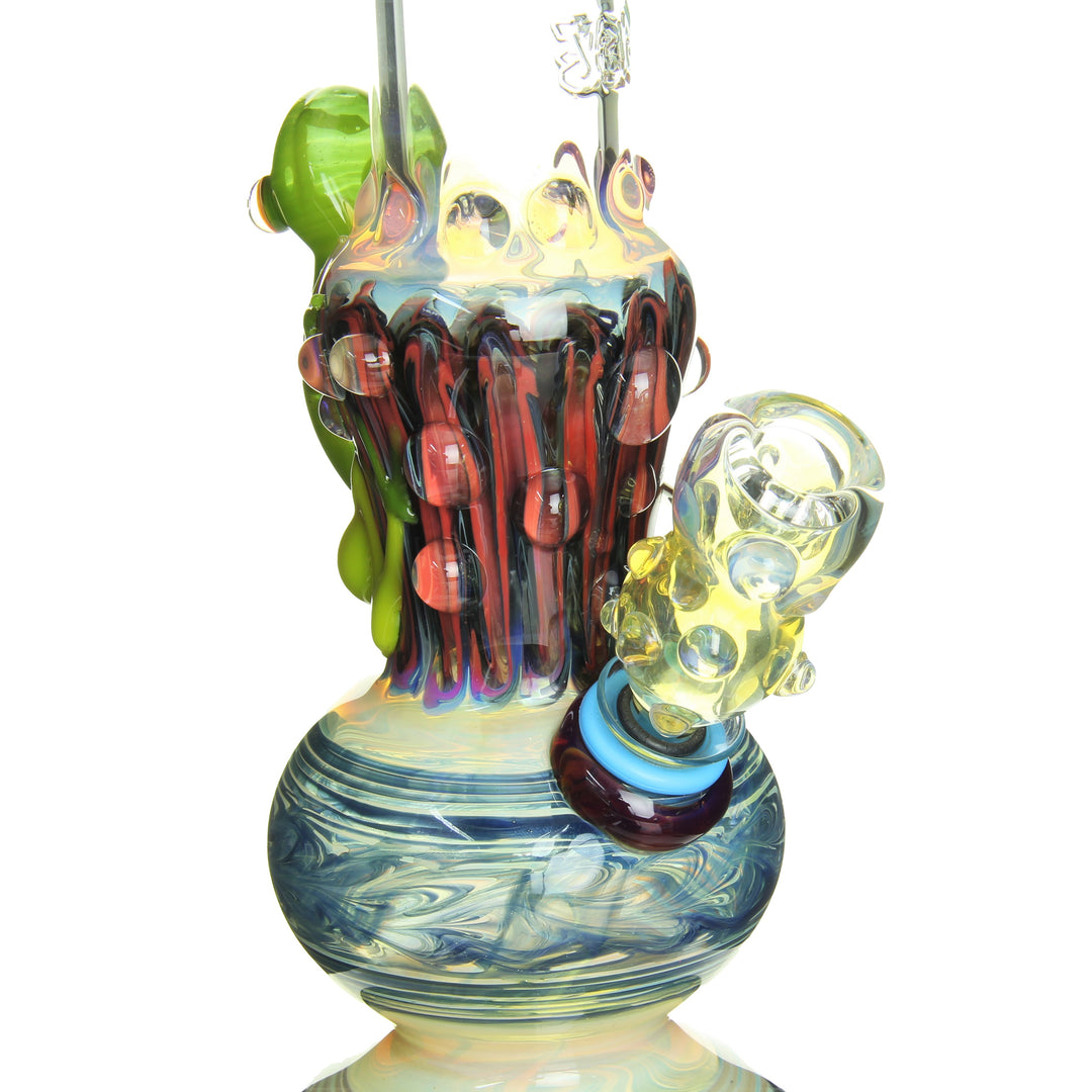 Jerome Baker Designs Limited Edition Double Bubble Beaker Frog — label and artwork close-up