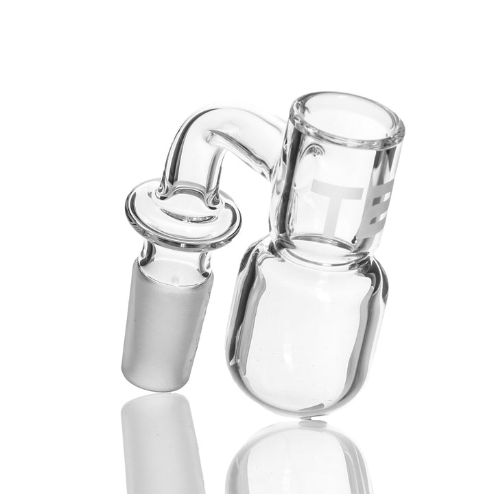 Joel Halen T2 Round Bottom Banger 14mm Male 90deg — T2 round-bottom quartz banger with 14mm male joint at 90 degrees