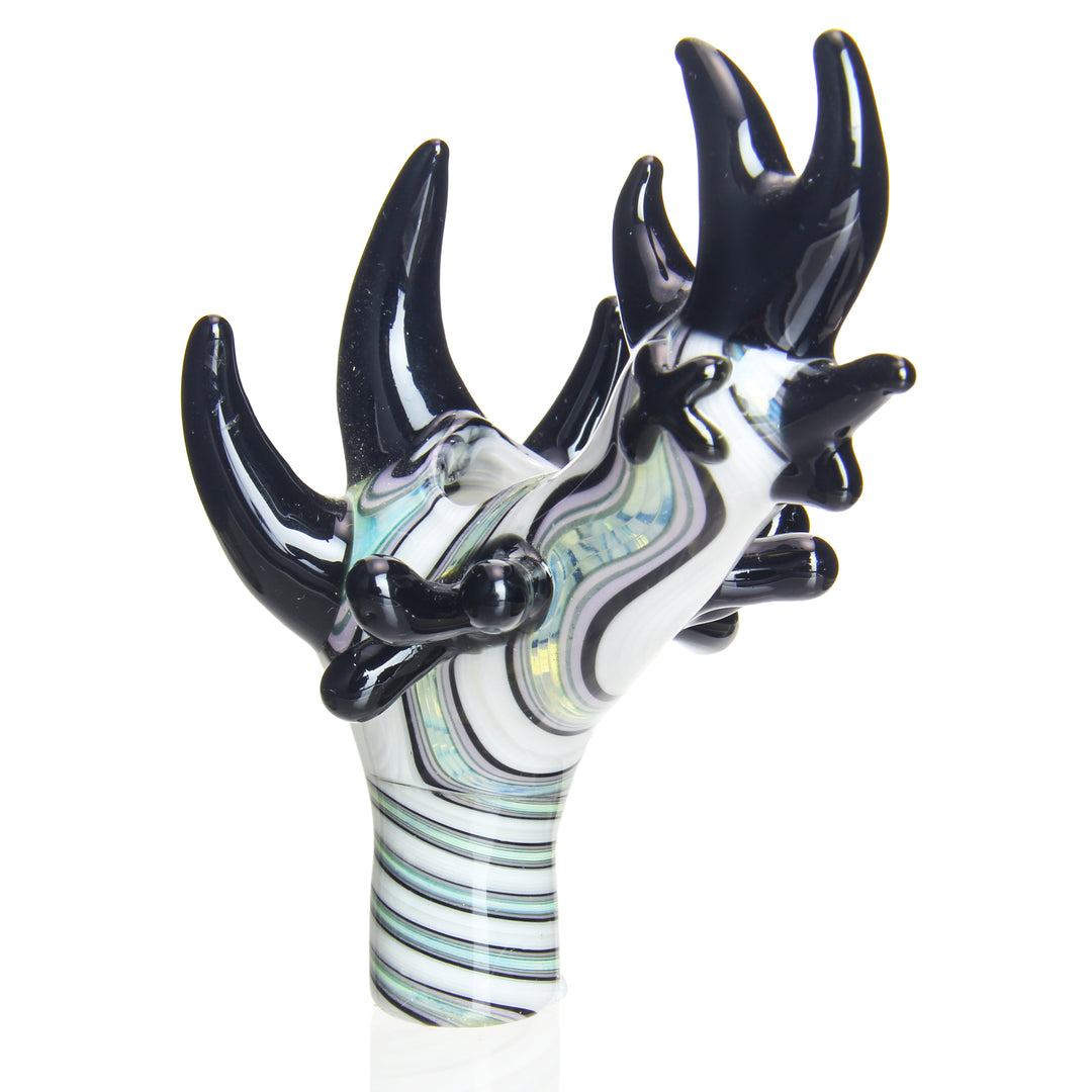 JOP 10mm Chicken Dome Reversals — heady glass slide dome with chicken sculpting and reversals color accent