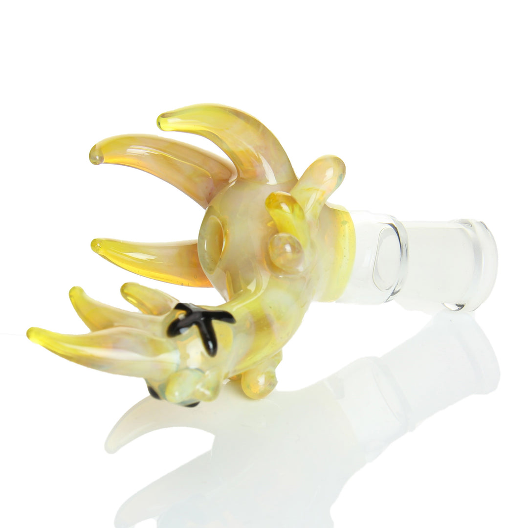 JOP 14mm Fried Chicken Dome Fume — sculpted fried chicken 14mm vapor dome, fumed glass, hero shot