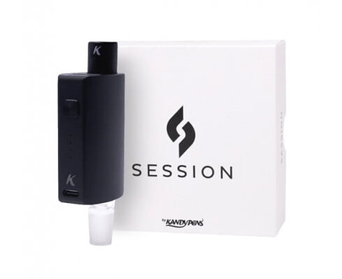 Kandypens Session Black — black Session vape pen with magnetic mouthpiece
