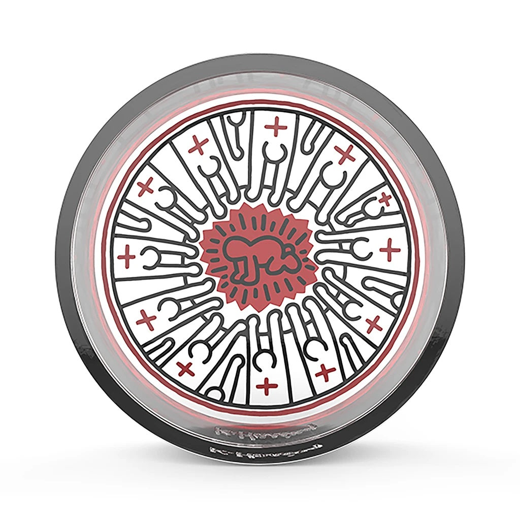 Keith Haring Glass Catchall Cross People — Keith Haring artwork catchall tray featuring Cross People design