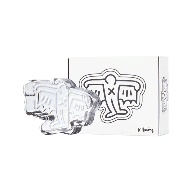 Keith Haring Glass Catchall Man Bat side view