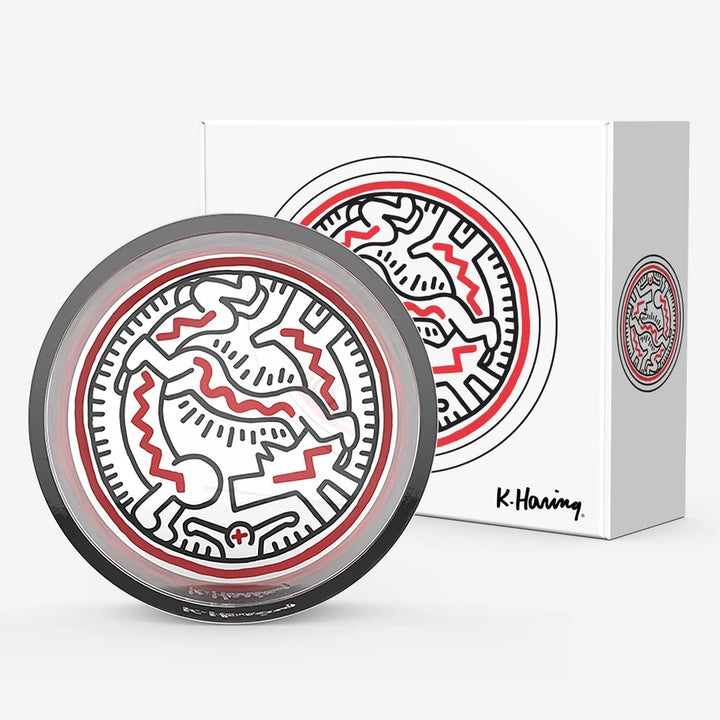 Keith Haring Glass Catchall Snake People — Snake People Keith Haring catchall shown from alternate angle