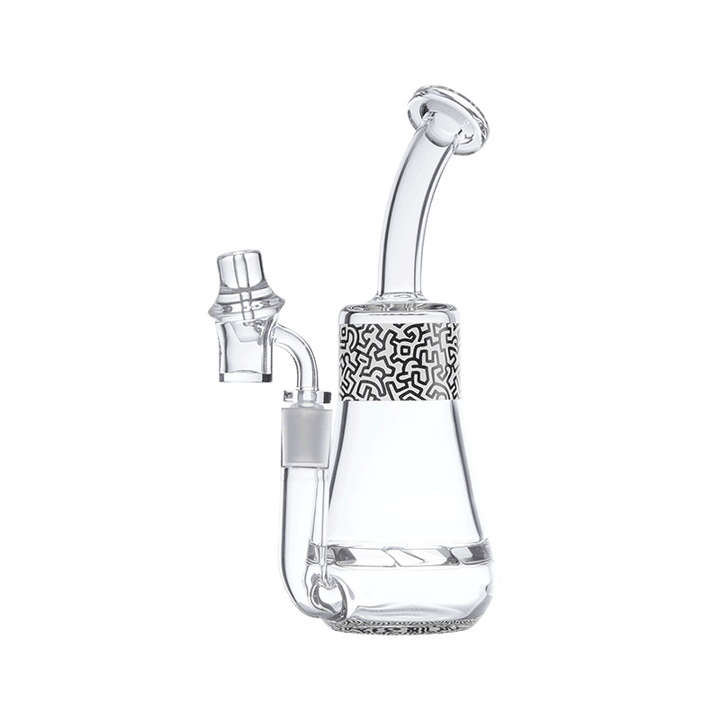 Keith Haring Glass Concentrate Rig Black and White dab rig