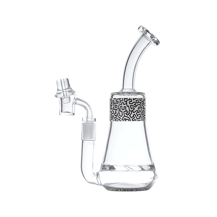 Keith Haring Glass Concentrate Rig Black and White right view