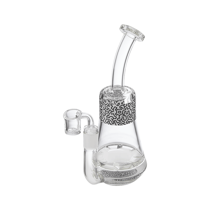 Keith Haring Glass Concentrate Rig Black and White top view