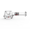 Keith Haring Glass - Spoon Pipe - Black, Red, and White
