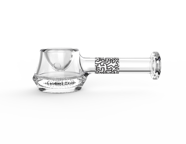 Keith Haring Glass Spoon Pipe Black and White hand pipe